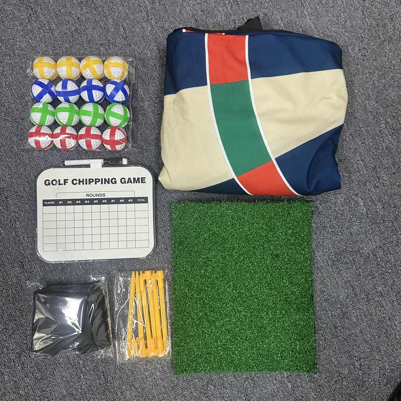 Golf Chipping Game with Sticky Dart Practice Mat