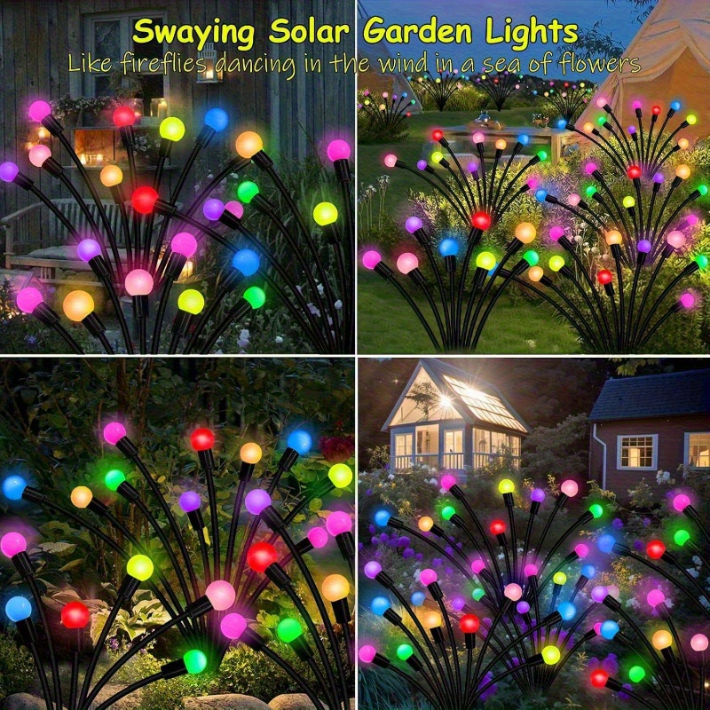 18     smart light leds firefly lights firefly lights solar outdoor solar firefly lights garden outdoor patio decor solar lights Product details 2