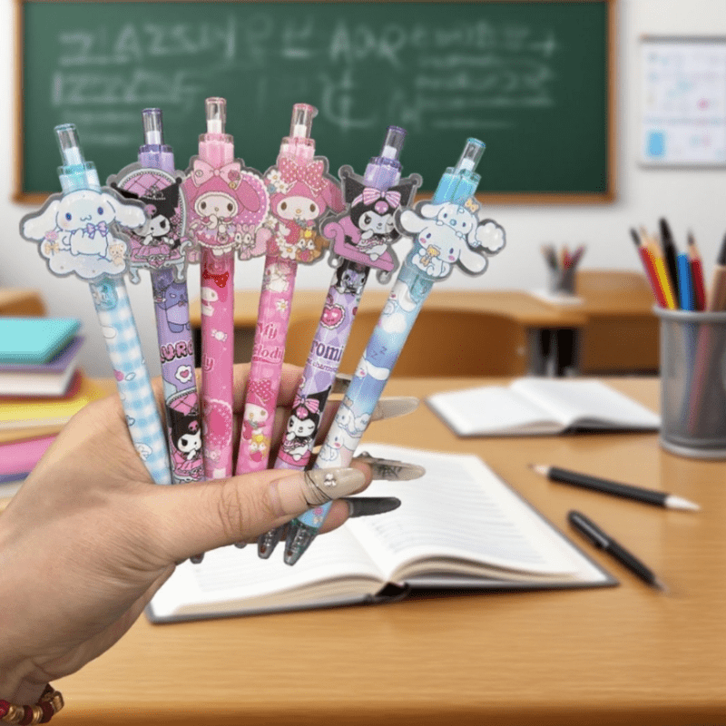 sanrios set of 48 cartoon click pens features   designs making them   pens for girls   are   great for students during exams and     characters such as for   and kt cat Product details 2
