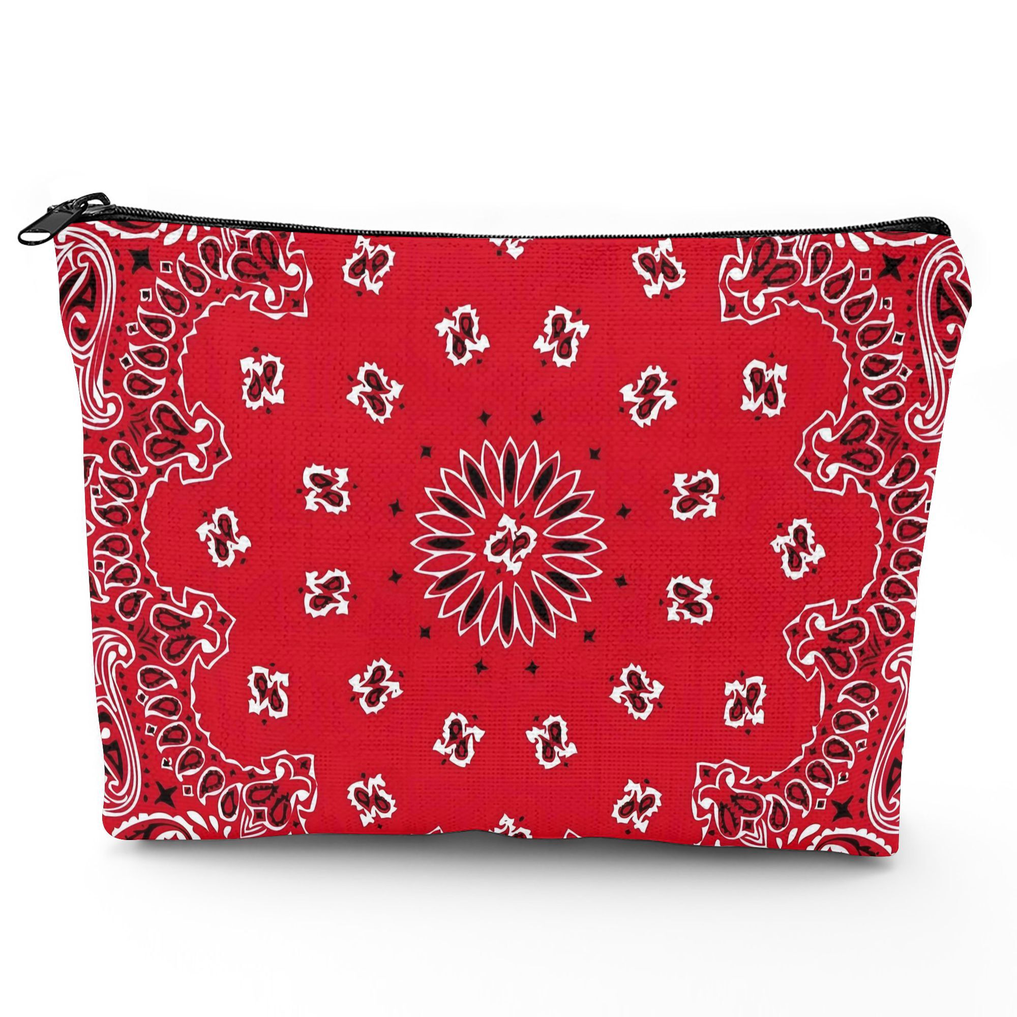 TEMU Trousse de toilette compacte style bandana (version ROUGE) pour sac à main ou fourre-tout, pour les retouches rapides en déplacement