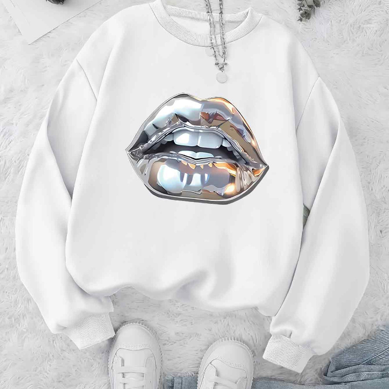 

Women's Casual Graphic Sweatshirt - Crew Neck, Long Sleeve, Polyester , Machine Washable - Fall & Winter