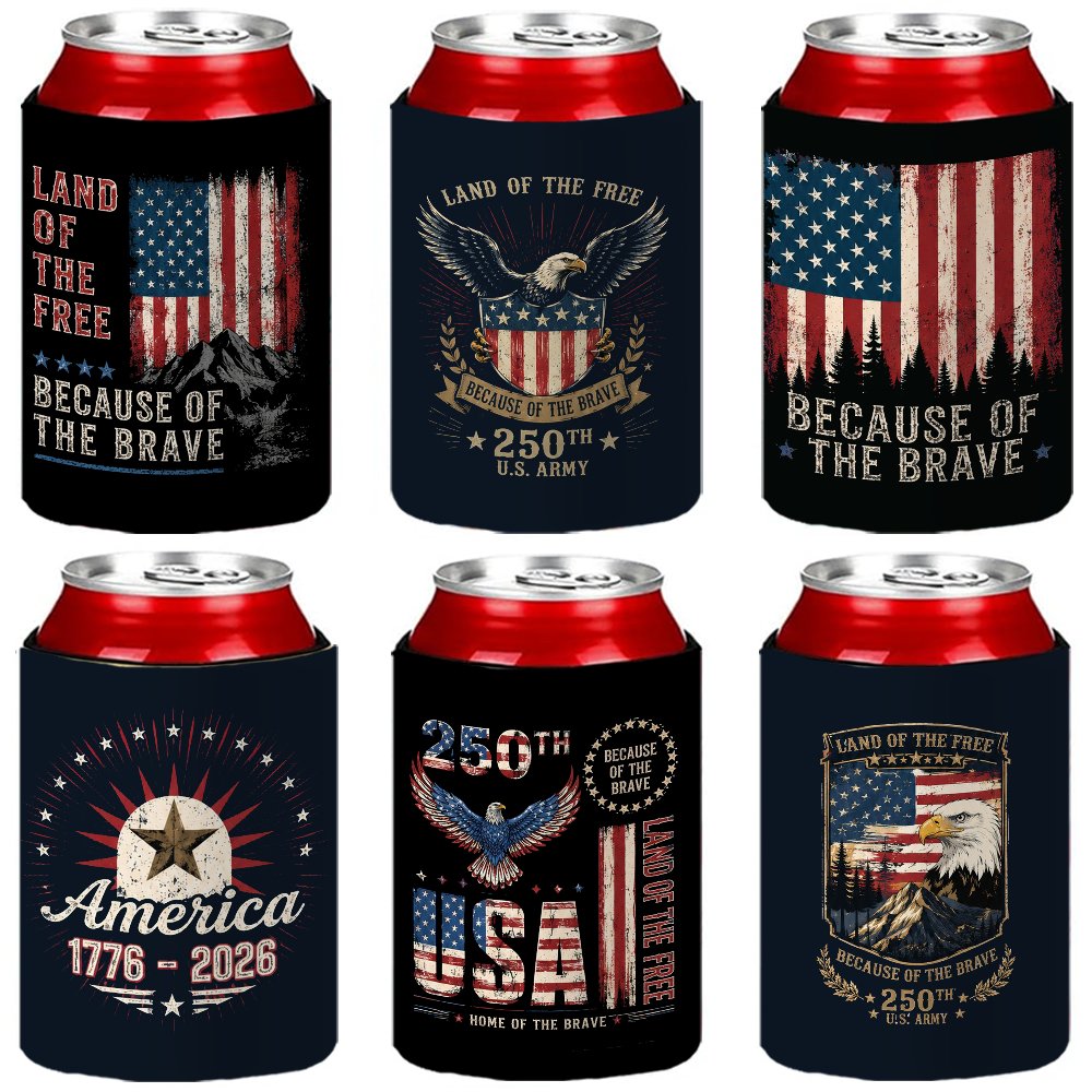 Temu – TEMU 6pcs American Flag Neoprene Can Coolers Suitable For Jars & Bottles, Insulated Sleeves With Neoprene Sleeves For Parties, Essentials, Patriotic