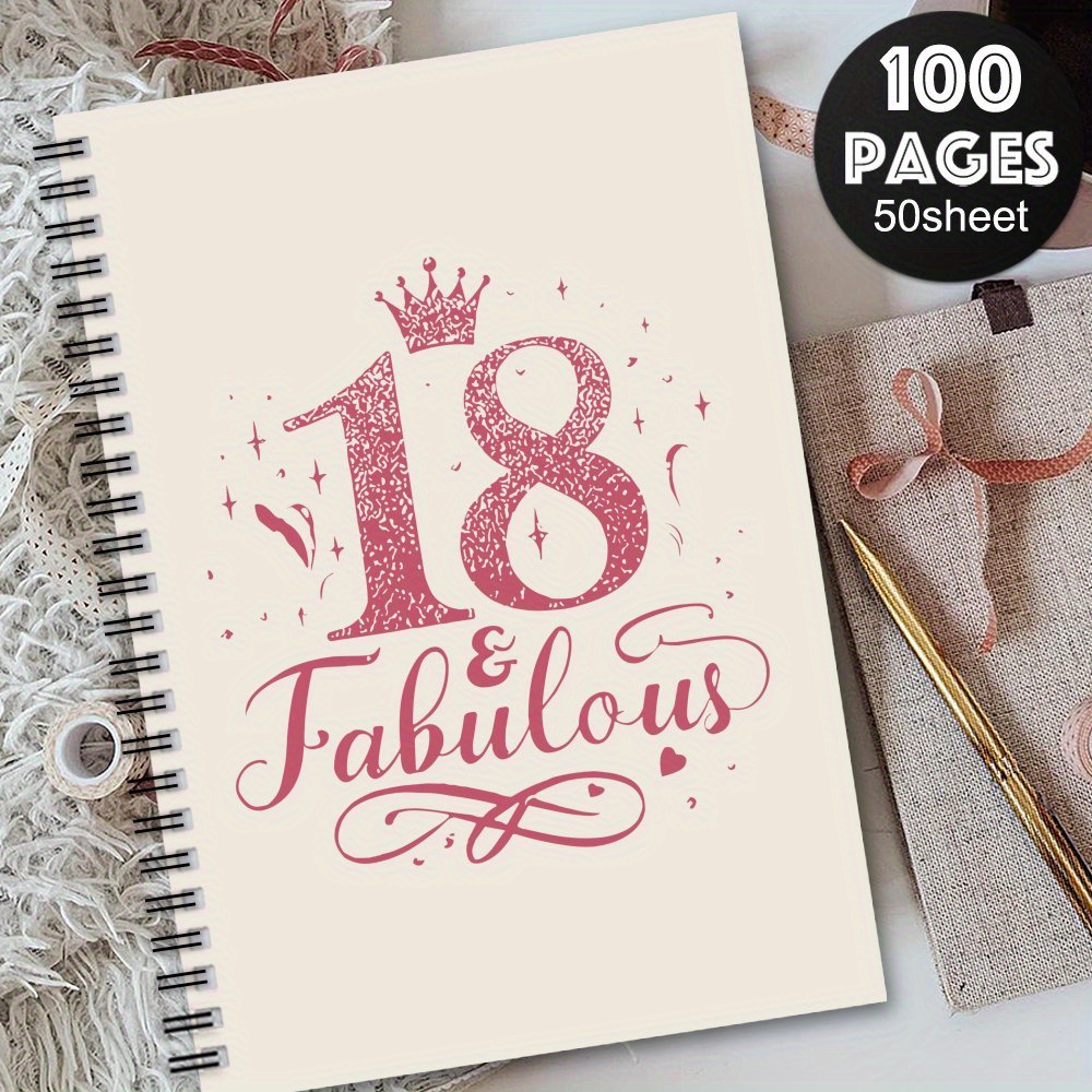 TEMU 1pc 'Invitation Spirale Esthétique pour Fête d'Anniversaire, Décoré Couronne & Étoile Élégant - Idéal Cadeau ou Agenda de et Enregistrement