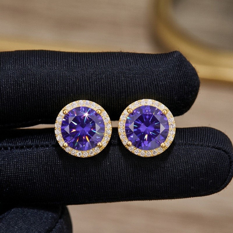 Fashionable Synthetic Zircon Ear Studs, Lovely Present