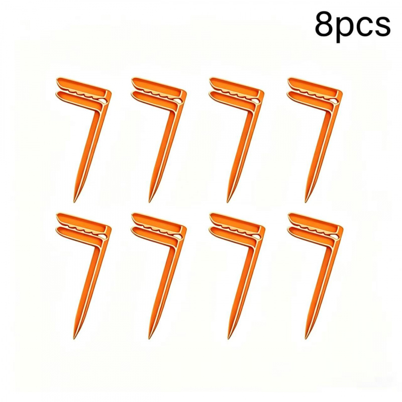 Image of Outdoor Camping Windproof Tent Peg Clips, Set Of 8, For Beach Towels And Placemats, Non-slip Fasteners