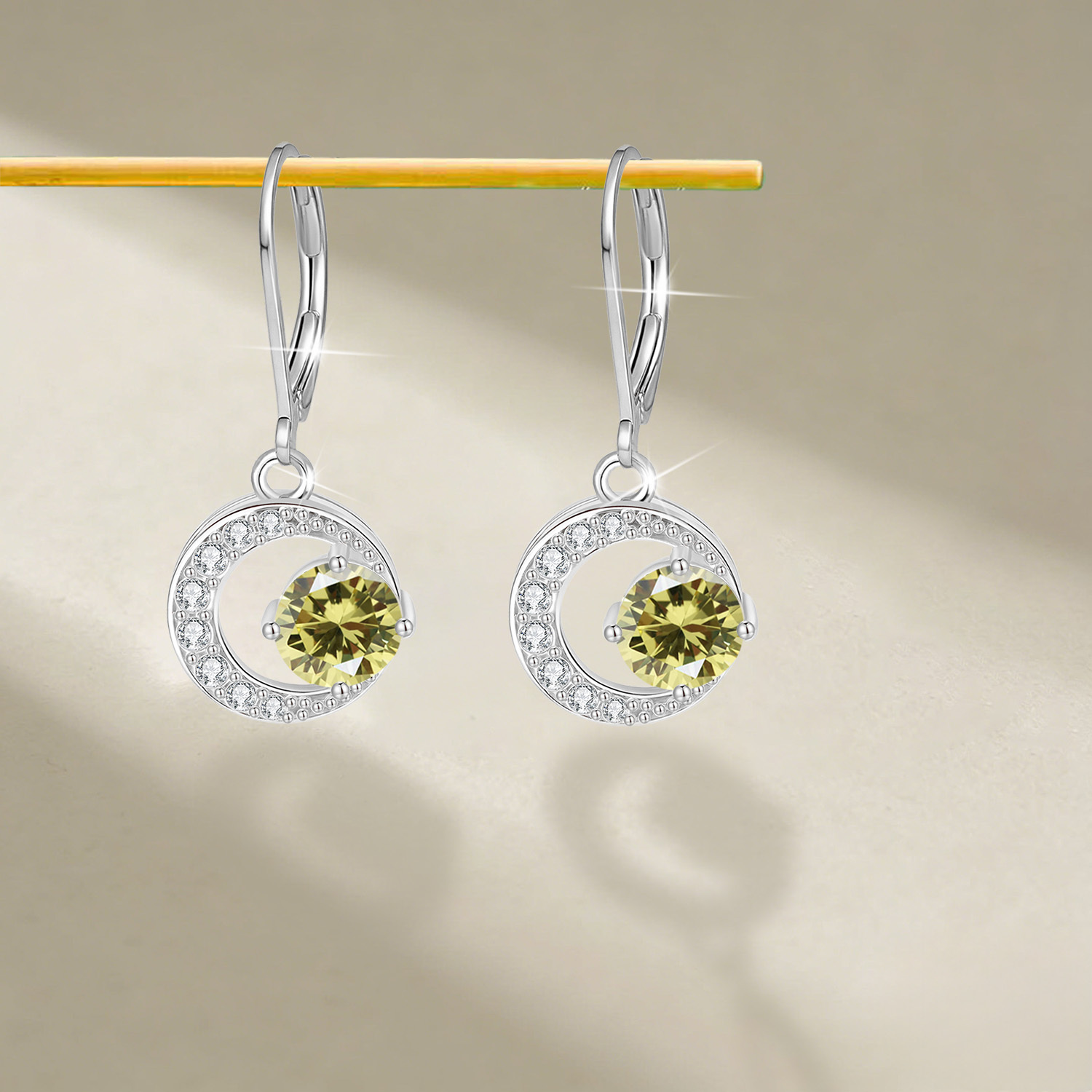 Men's Moissanite Earrings with Hypoallergenic Hooks, Gift for Him