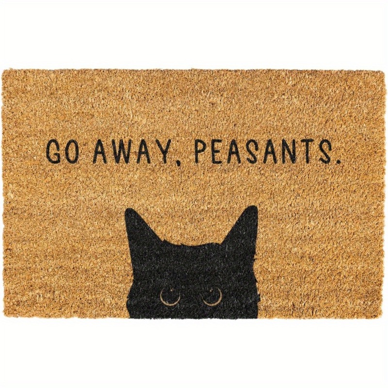TEMU Doormat - Joke Welcome Mat, Black Cat Decorative Doormat