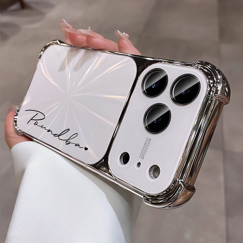 TEMU Phone Case - Custom Name Diy Name Brand New Electroplated Phone Case Suitable For Iphone 18promax 18pro 17promax 17pro 16 Promax 16pro
