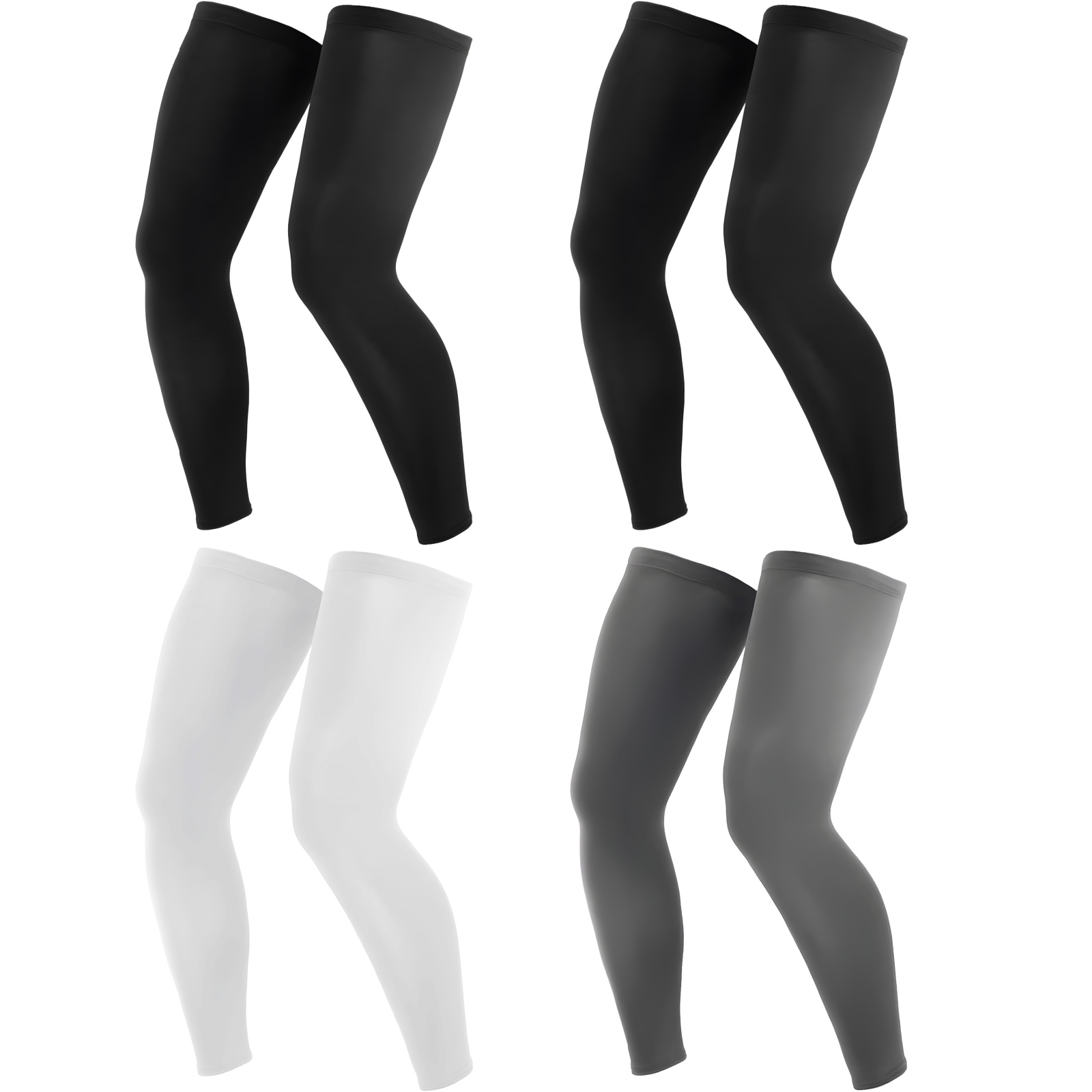 TEMU 4 di a Compressione per Gambe da Esterno, Manicotto a Compressione Completo per Gambe per , , Escursionismo, Ciclismo, Viaggio, Basket, Calcio