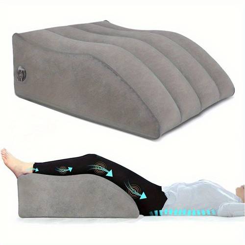 1 inflatable leg pillow wedge cushion for blood circulation ideal for sleeping and reading relaxation