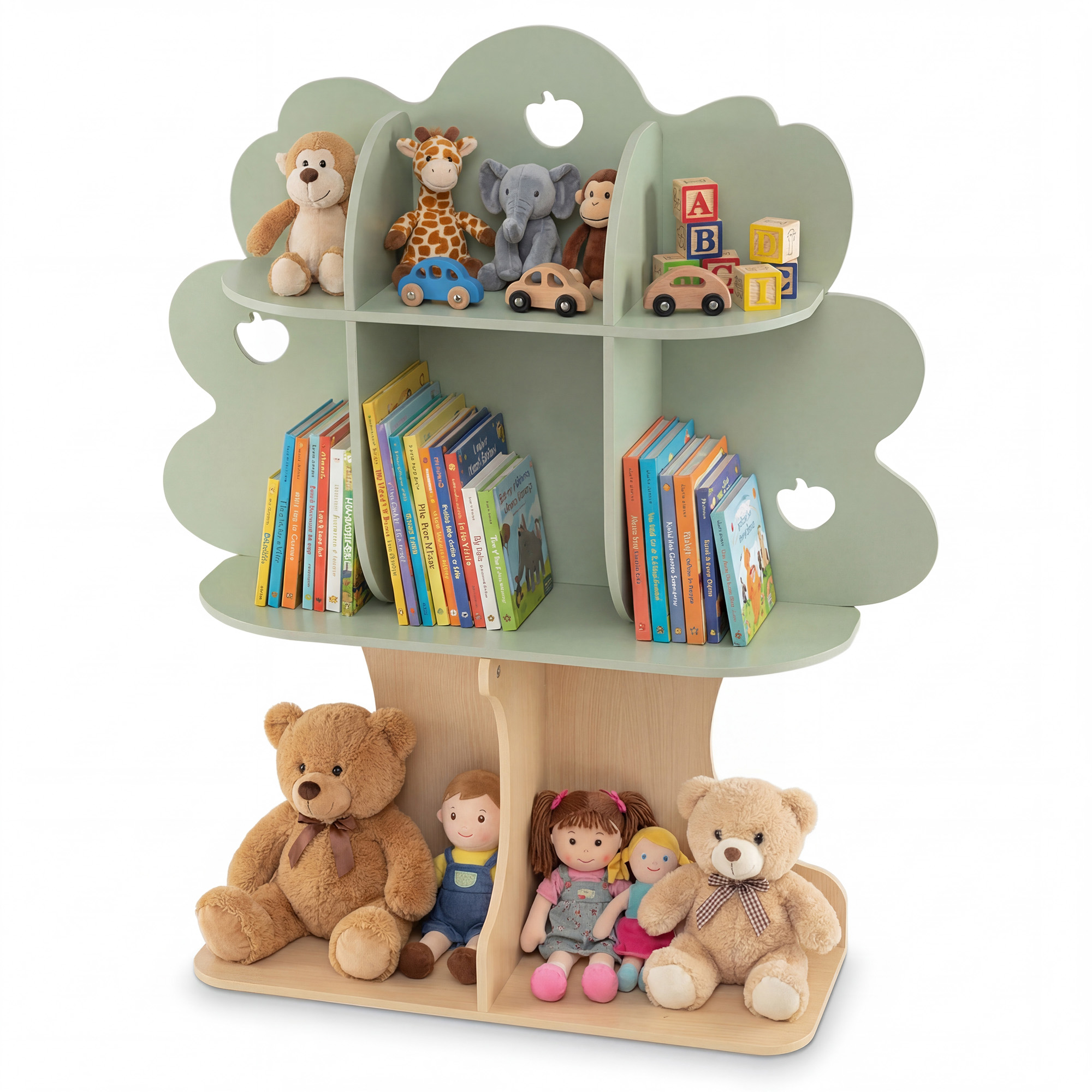Image of Bookshelf, 45" Tall Freestanding Bookcase With Open Shelves, 3-tier Bookshelf Storage Organizer For Reading Nook, Classroom, Playroom