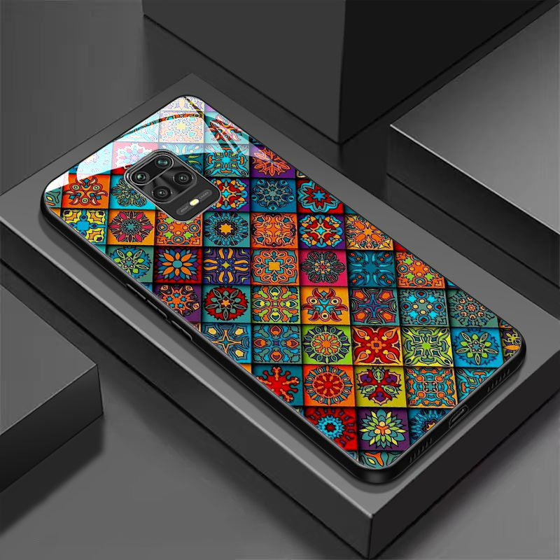 TEMU Phone Case: Kaleidoscope Pattern Compatible With Redmi Poco Note 9 Pro (india) Note 10 Lite Note 9 Pro Max Note 9s Glass Phone Case
