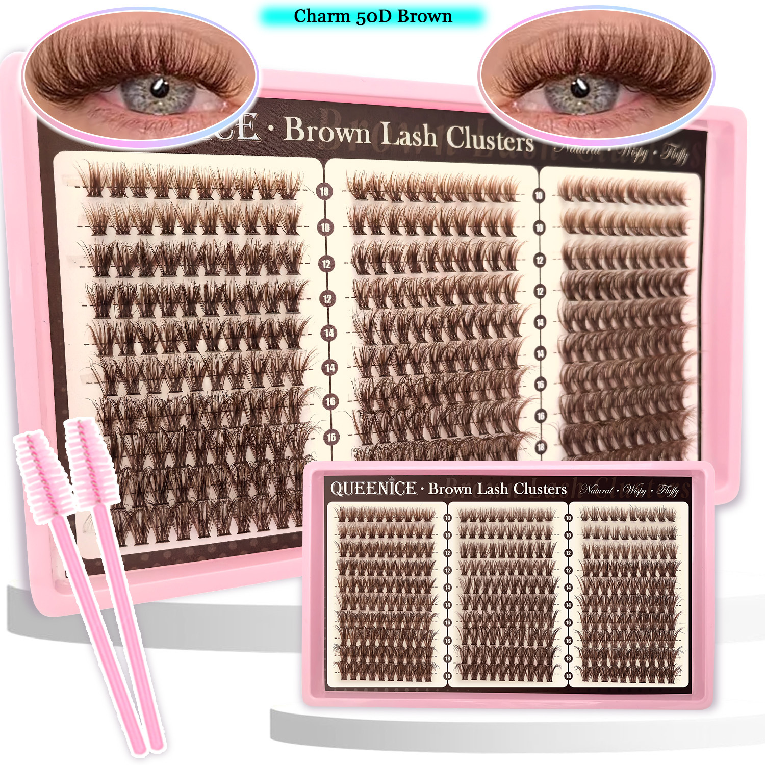 Image of False Eyelashes,individual Extension Lashes Book,lashes Cluster, Mix Bottom&spiky&thick&, Exquisite Gift, Wear,soft Lightweight Reusable For Beginners&beauty ,halloween / Christmas
