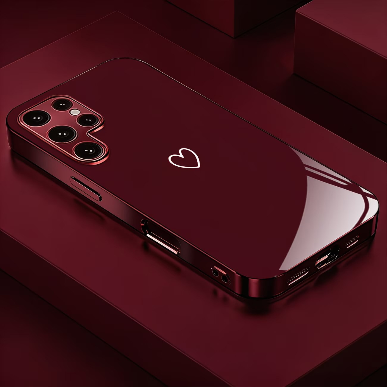 TEMU Чохол для телефону: Білі лінії та серця, підходить для for Samsung Galaxy A73 5G/Galaxy A72/Galaxy A71/Galaxy A56/Galaxy A55 5G/Galaxy A54