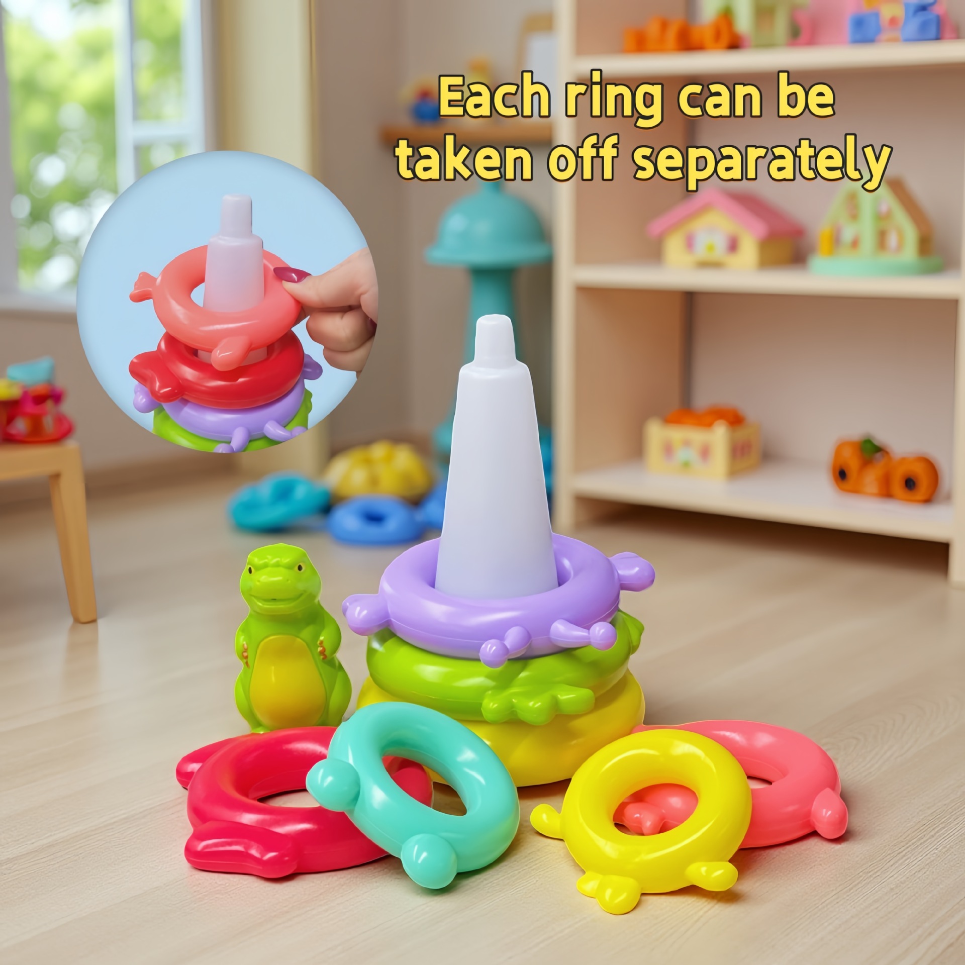 9pcs Dinosaur Rainbow Patchwork Educational Toys