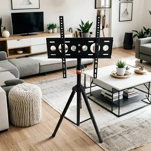 support de suspension réglable à pieds pour téléviseurs lcd et ordinateurs, support tv en acier au , adapté aux supports suspendus sur sol mobile de 26 à 55 pouces - trépied mobile avec porte-moniteur rotatif, compatibilité universelle pour différentes tailles de téléviseur