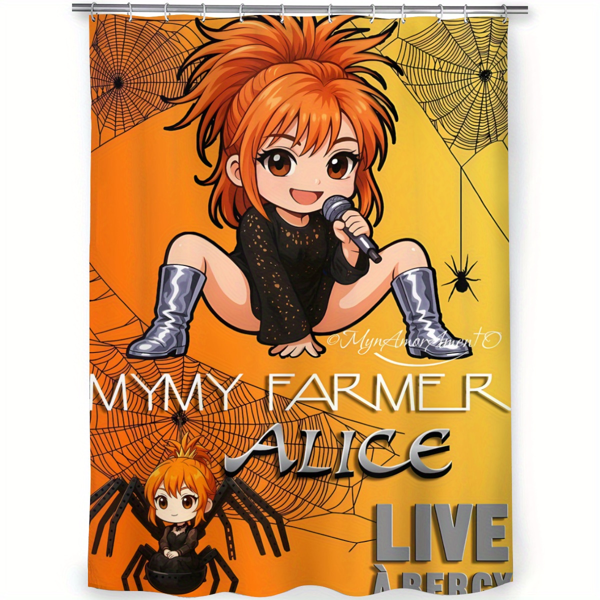 TEMU -farmer Seasonal Shower Curtain For Holiday Or Themed Decor - Instantly Sets For Special Times A2