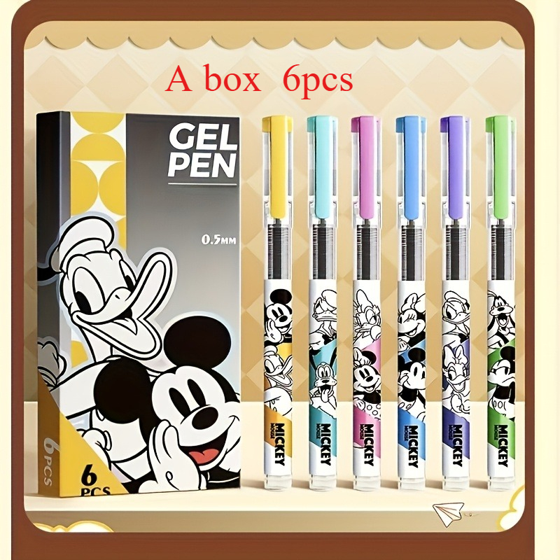 Image of A Box Of 6pcs Ballpoint Pens, Featuring Cartoon Images Of Duck. Suitable For Daily Use In Home And Office Environments. An Birthday Gift For