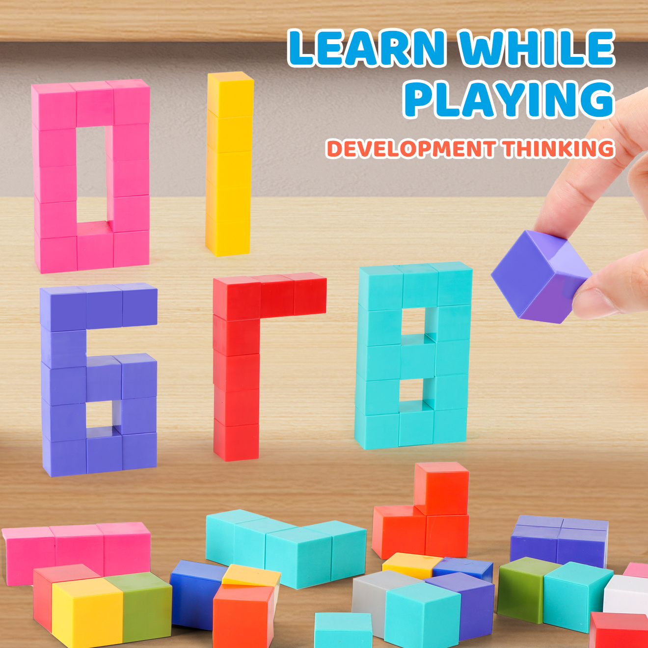 200pcs Colorful Magnetic Building Blocks and Cubes
