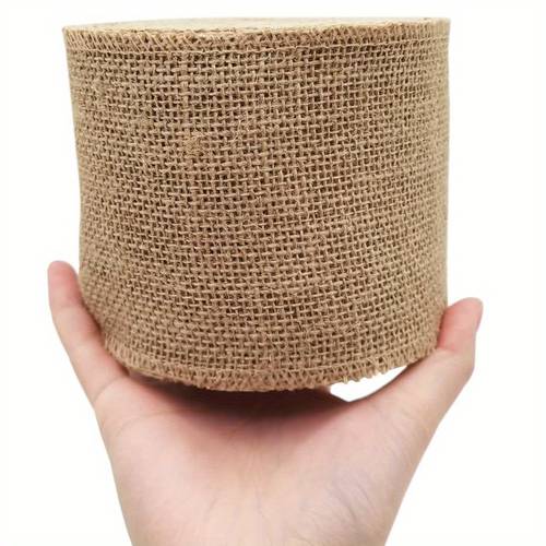 burlap jute ribbon roll 4 inch x 10 meters ideal for gift wrapping diy crafts wedding and home decorations