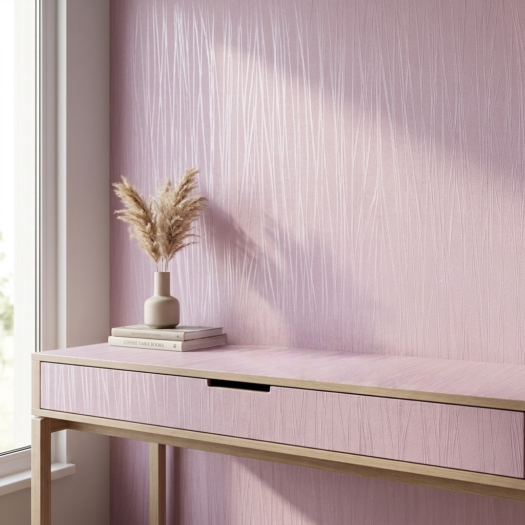 TEMU 1 Roll Self-adhesive Peel-and-stick Vinyl Wallpaper, 3d Embossed Texture, Warm And Space, And Clean Removable Self-adhesive Backing Wall Decor,