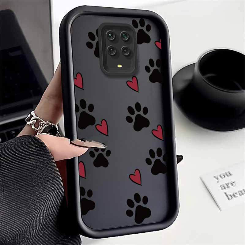 TEMU Phone Case: Note9pro Footprints Love Comfortable Feel Case For Redmi Note 9 Pro With Shockproof Features Suitable For Entertainment