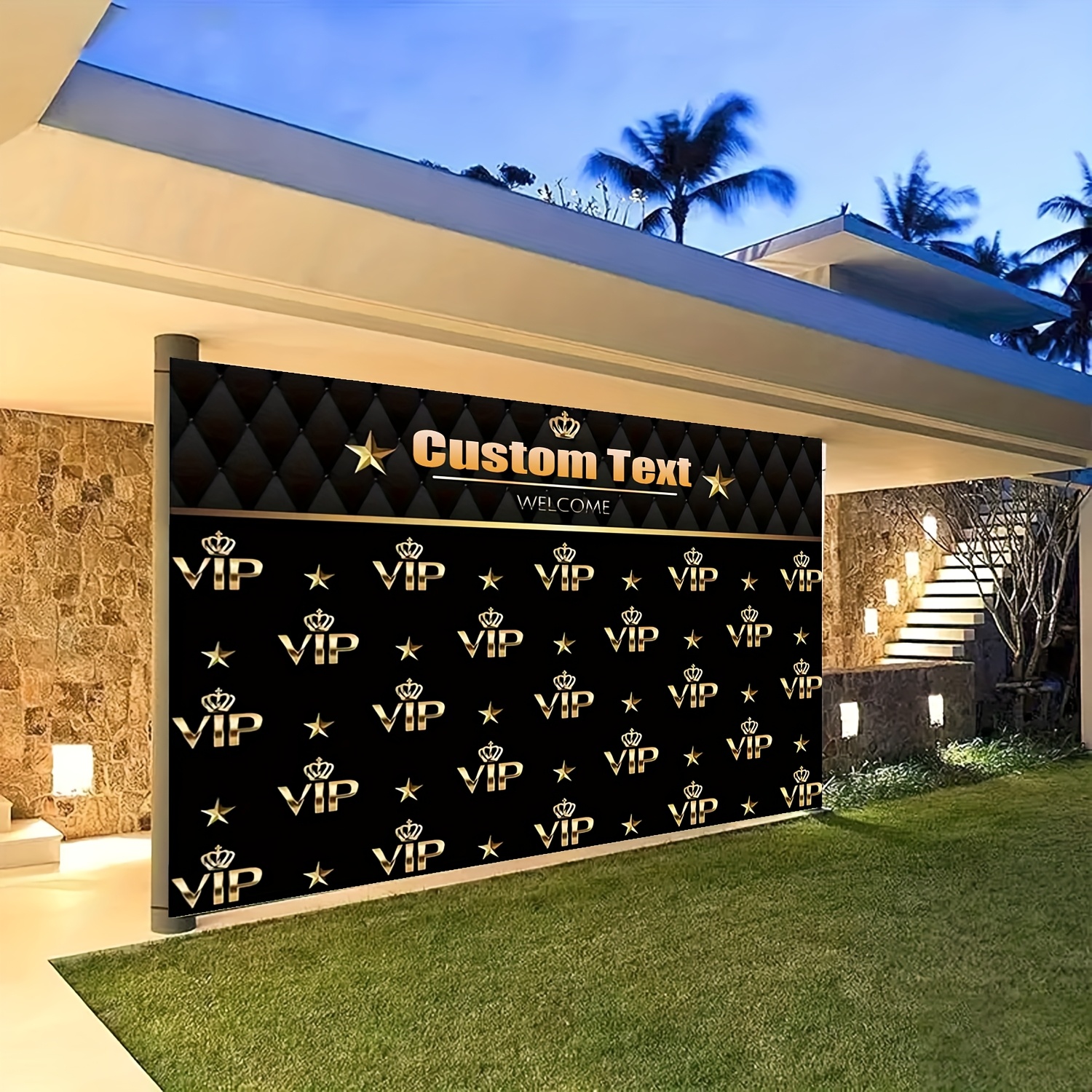Custom VIP Red Carpet Photo Booth Backdrop with Royal Design