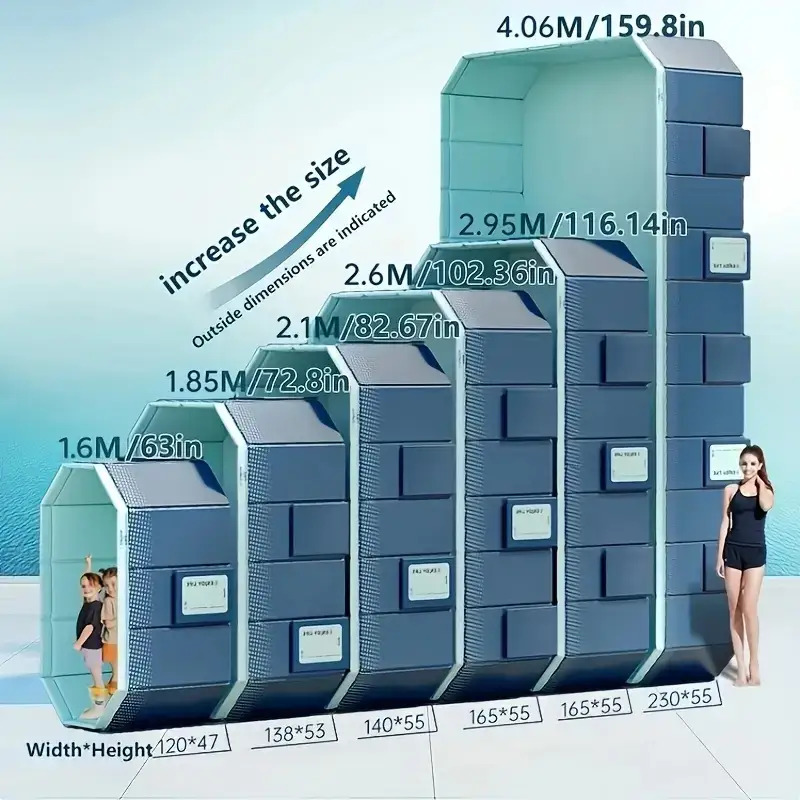2026YC-2.1 [33 Kinds of Holidays] Available Adult Swimming Pool, No Installation Outdoor Foldable Rowing Pool, Large Family Size Durable Frame, Suitable for Summer Parties And Festivals Multi-Scene Use Safe And Reliable for 40 Different Scenarios