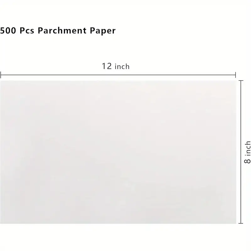 500 sheets parchment paper baking liners nonstick pre cut 12x8 inch heat resistant baking sheets with rounded edges heat distribution for bread pizza meat oven safe easy alternative to grease oil commercial home kitchen use Product details 2