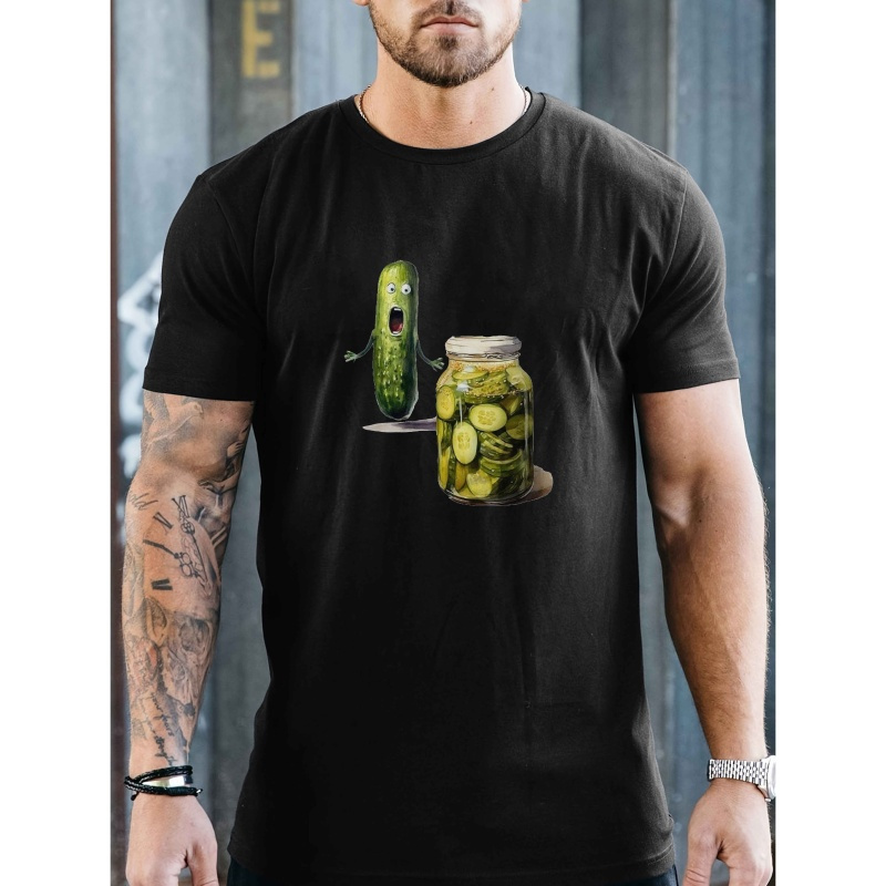 

Funny Short-sleeve T-shirts For Men, Spring And Summer, Featuring Printed Designs.