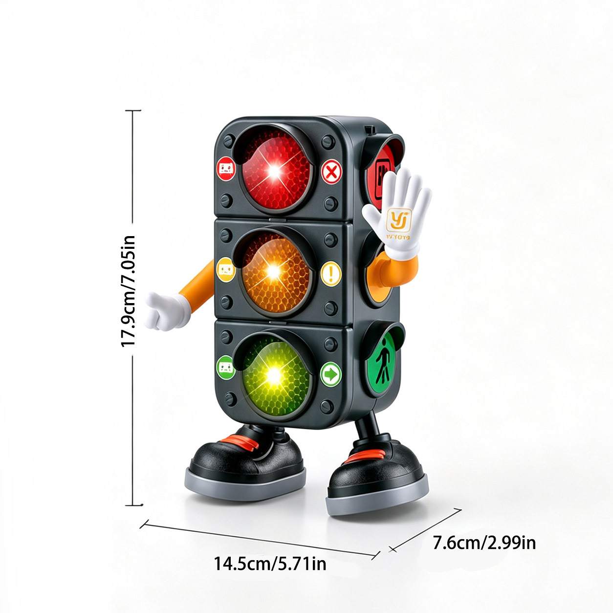 Light Up Musical Dancing Traffic Light Toy for Cognitive Games