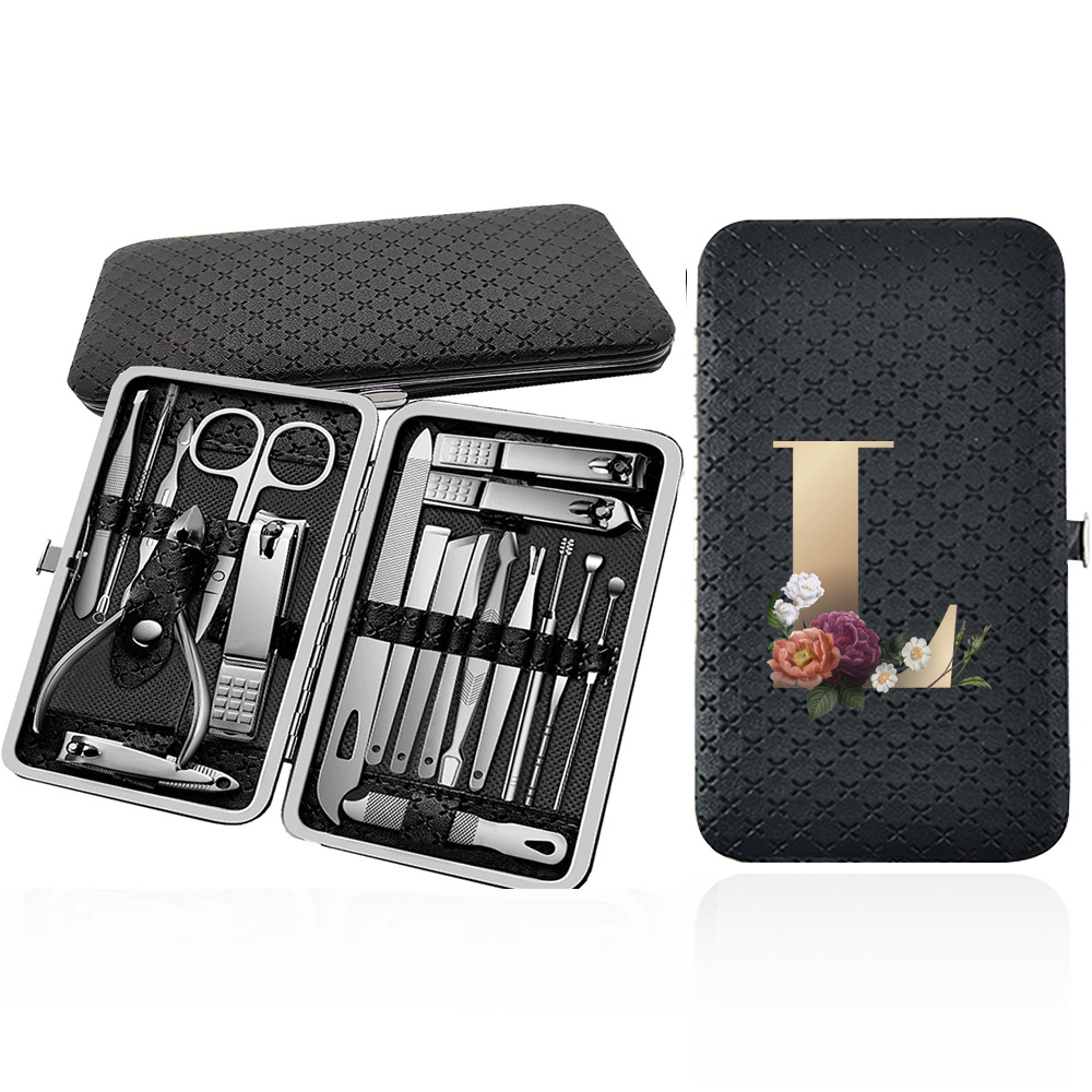 Portable 19pcs Nail Clipper Set with Beauty Tools