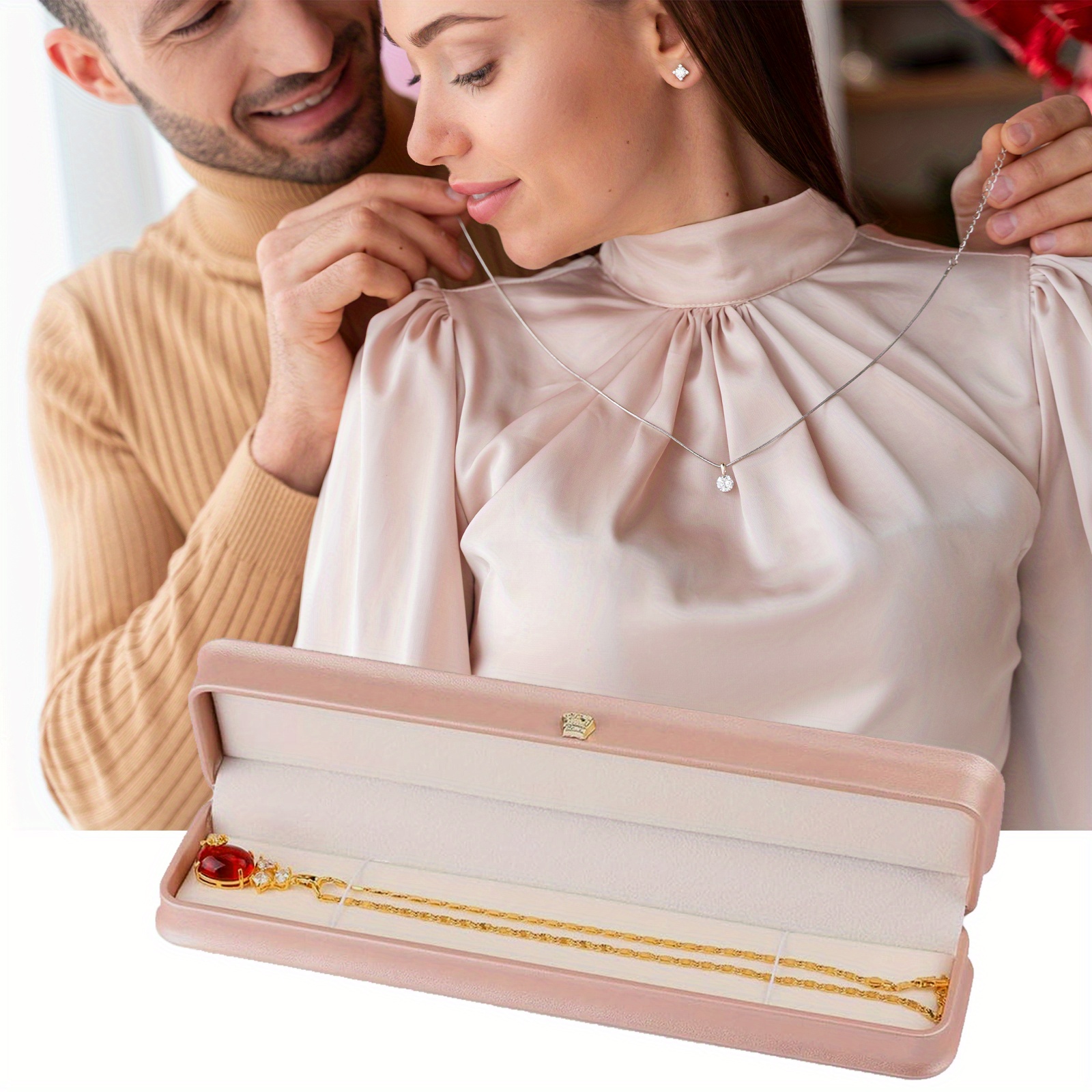 Personalized Necklace and Bracelet Storage Case, Jewelry Box