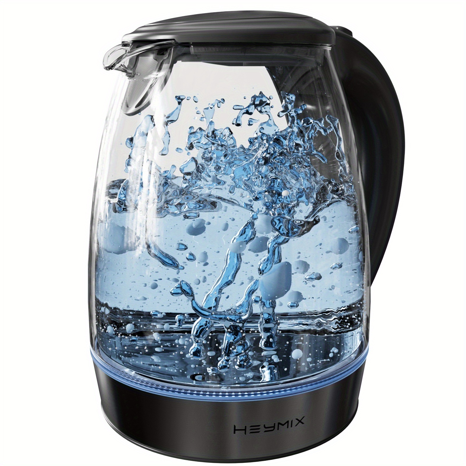 TEMU Boiling Water Kettle 1.8l Electric Kettle For , Glass Kettle, Stainless Steel & Glass, 2200w Hot Water Boiler With Blue Led, Water Boiler &