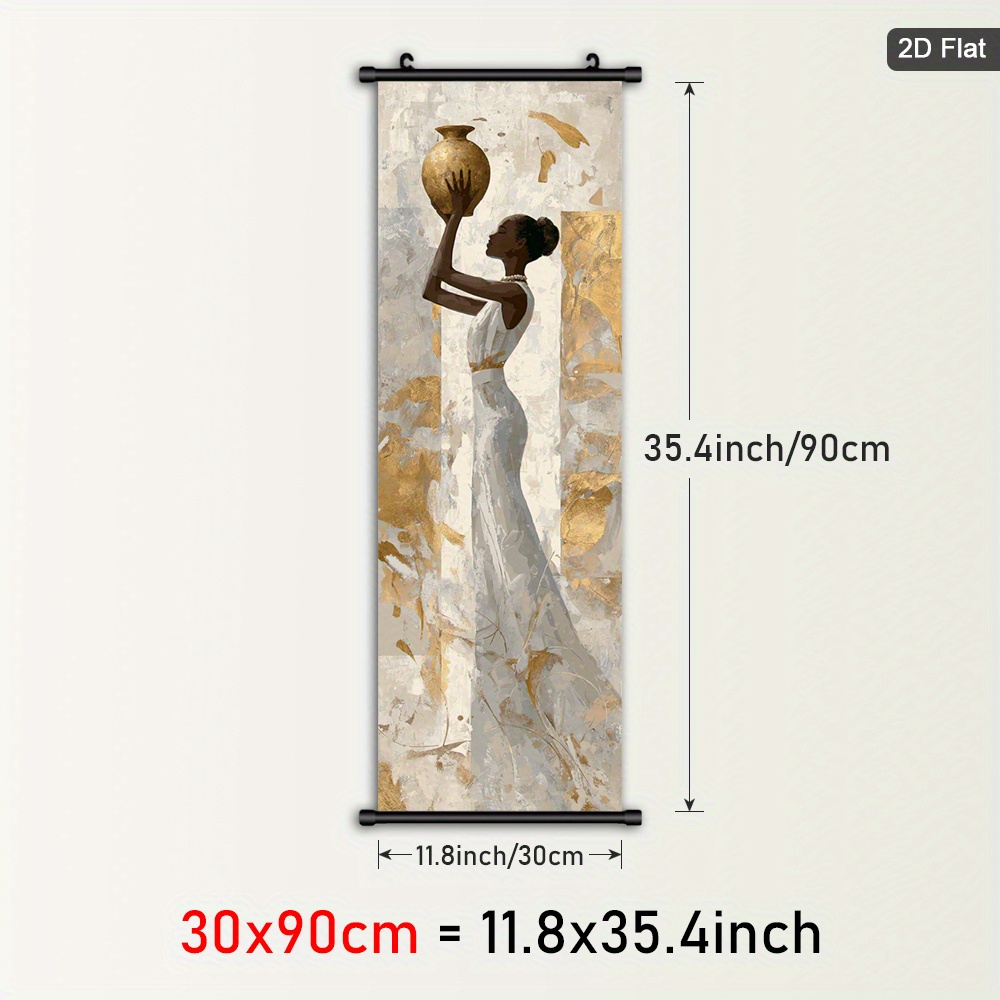 TEMU 2d Flat, 2d Flat, 1pc Framed Gesture Wall Art, Ethereal Atmosphere Canvas Poster, Plastic Hanging Painting, Wall Decor, Elegant Appearance