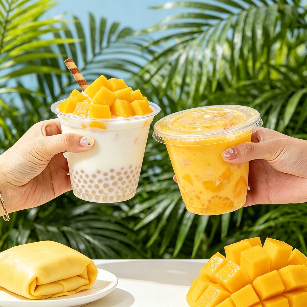 72pcs Large Clear Plastic Cream Cups with Flat Lids
