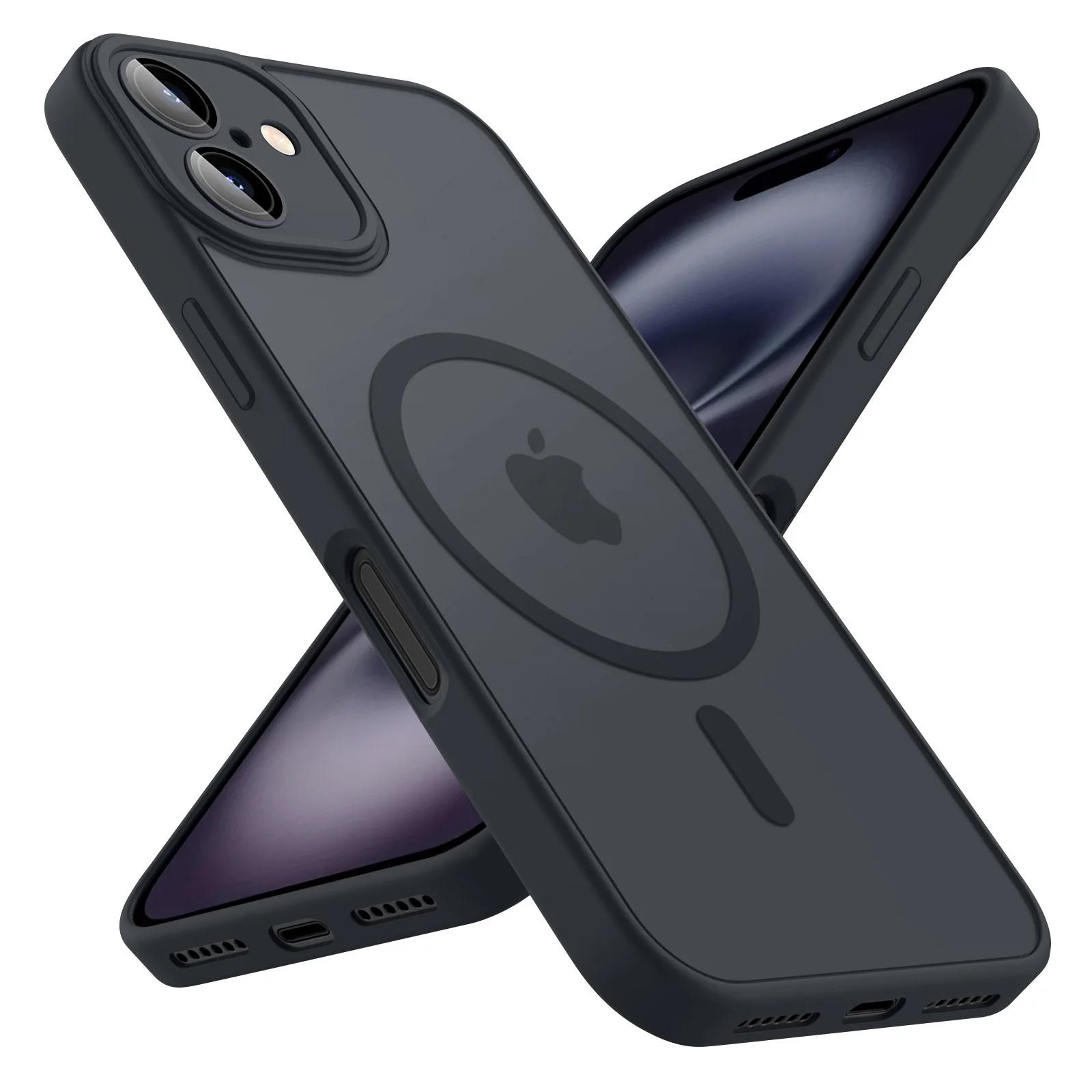 TEMU Phone Case: Premium Matte Phone Cover For Iphone 17/16/15/14/13/12/11 Pro /air 16e Magnetic Compatible Matte See-through Magnetic Case Release