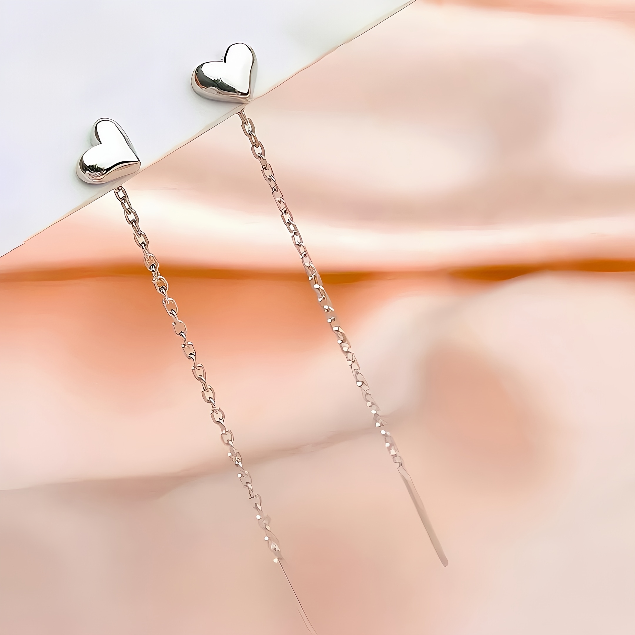 1 Pair Stainless -shaped Tassel Earrings For Women - Elegant Dangle Earrings With Heart & Tassel Charm, Minimalist Casual Attire, Wedding, Party Gift, (comfortable, Tarnish-resistant)