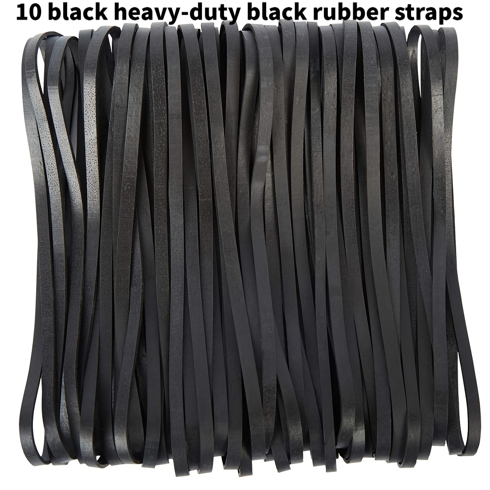 TEMU Paquete de 10/20 piezas de correas de goma negras de resistencia - Bandas elásticas industriales de 360 mm adecuadas para agrupar en almacén,