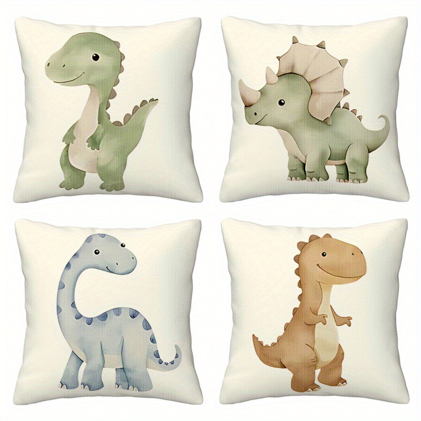 TEMU 4 Pezzi Set, Federe Cuscino , Decorazione , Decorazione da Letto Cartoon, Decorazione , Design Monofacciale, Chiusura con Cerniera, Cuscini Non