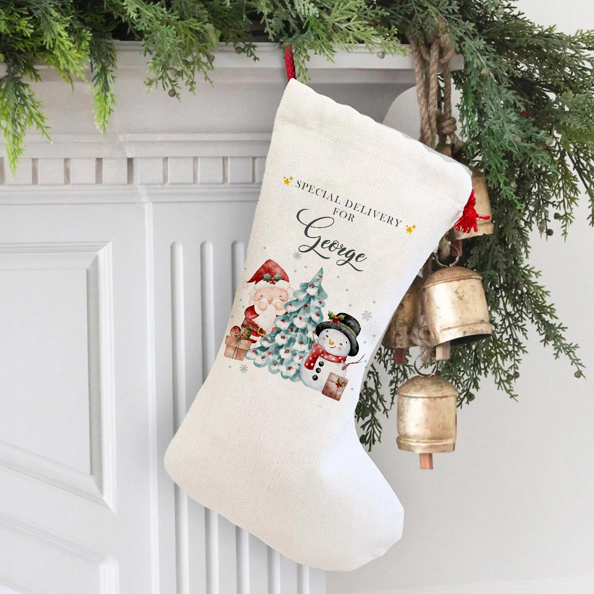TEMU Personalized Christmas Stocking, Custom Name Santa Sack, Customized Holiday Present Sack, Christmas Eve Gift Bag, Perfectly Fits The Christmas