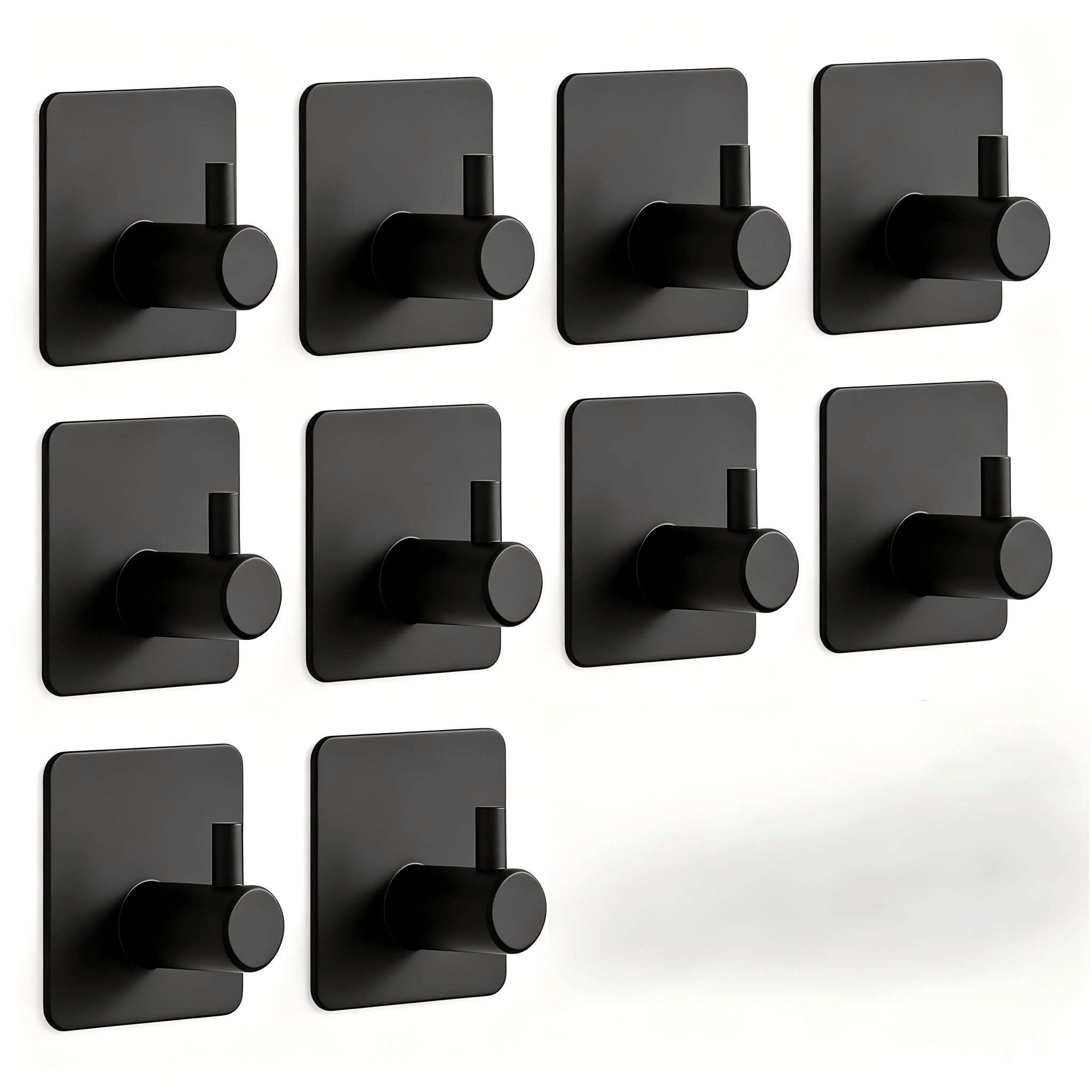 Image of 10pcs Non-perforated Yukata And Towel Hooks For Storage And Organization, Wall Hooks, , Suitable For Kitchen, Bathroom, Shower, Keys, Towel And Hat Hangers, Home Door Hooks, Christmas Wreath Hooks