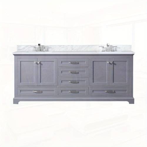 dark grey double bath vanity 80 x 22 and faucet set