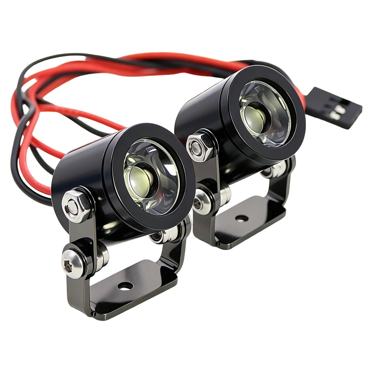 TEMU Aluminum Alloy Spotlight Light Headlight Roof Led Light For 1/10 Trx4 Trx6 Axial Scx10 90046 Yk Rc Crawler Car Truck