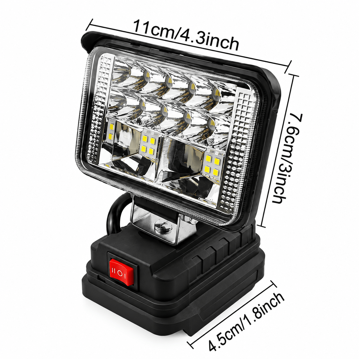 TEMU Led Work Light Compatible With Makita 18v Lithium Battery (battery Not Included) - 15-led Handheld Spotlight With Adjustable Stand, Portable