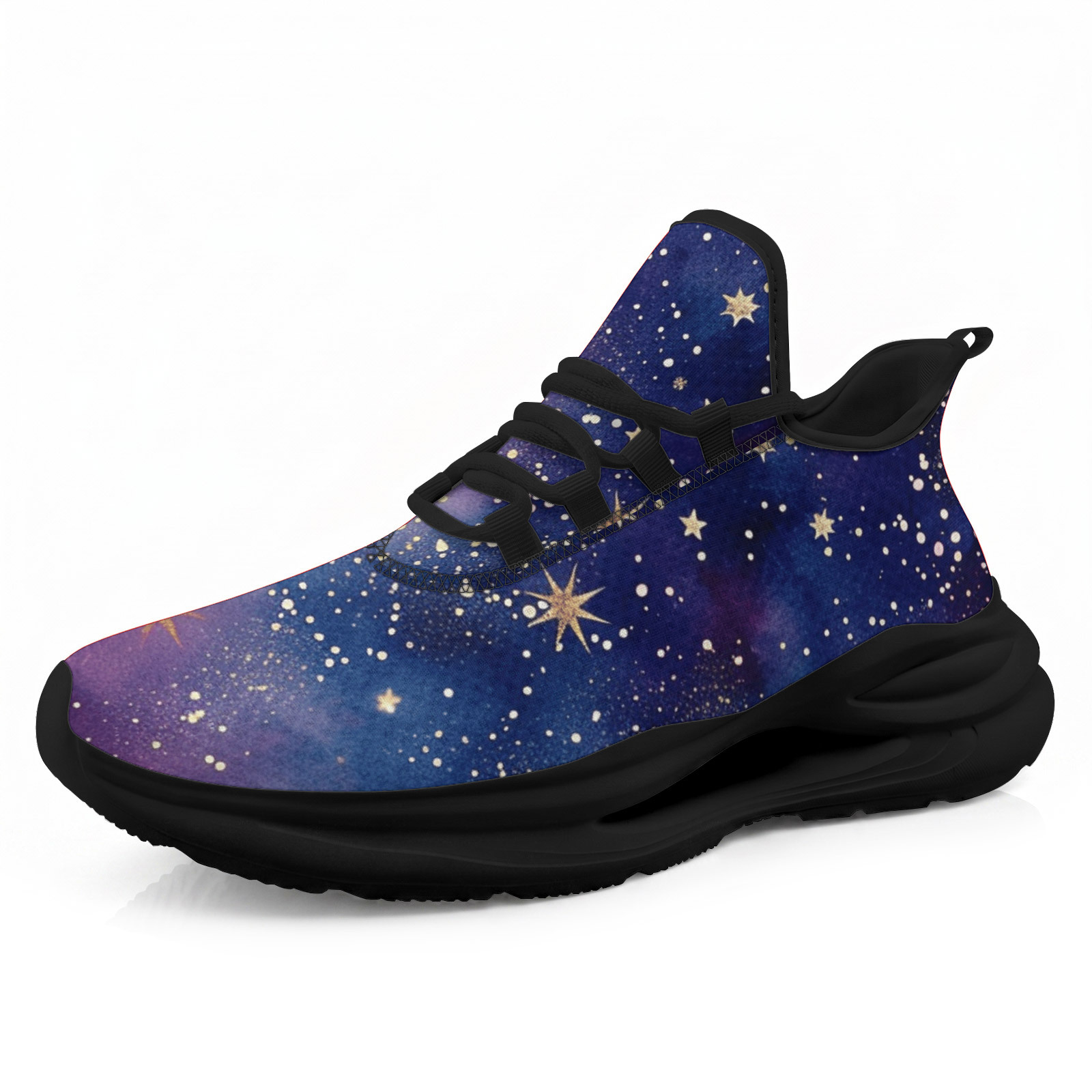 Men's Cosmic Starlight Print Plus Size Running Shoes
