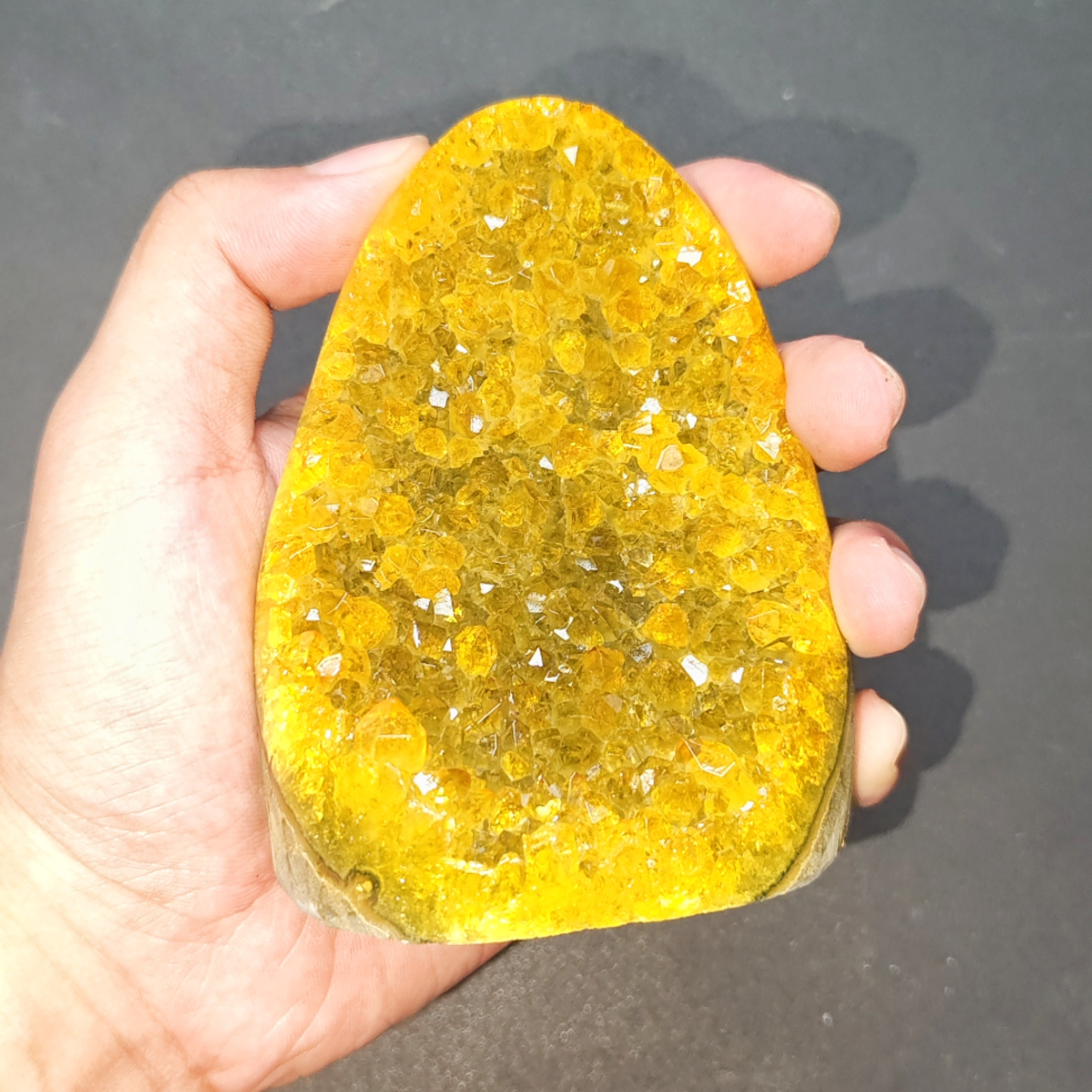 Image of Natural Citrine Quartz Crystal Clusters - Natural Bohemian Crystal With Unique Cave & Natural , Suitable For Home Decor, Meditation, Birthdays, Christmas, Valentine's Gift (citrine/quartz)