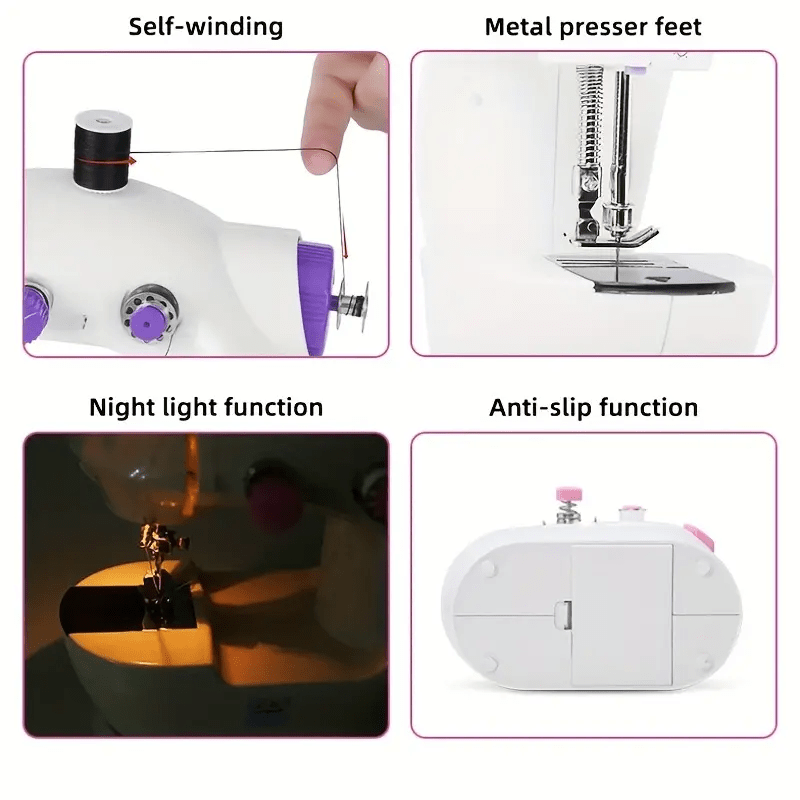 home mini sewing machine a compact automatic multifunctional personal care electronic device with a power supply suitable plugs 110 130 of pp material crafting repairs and modifications details 2