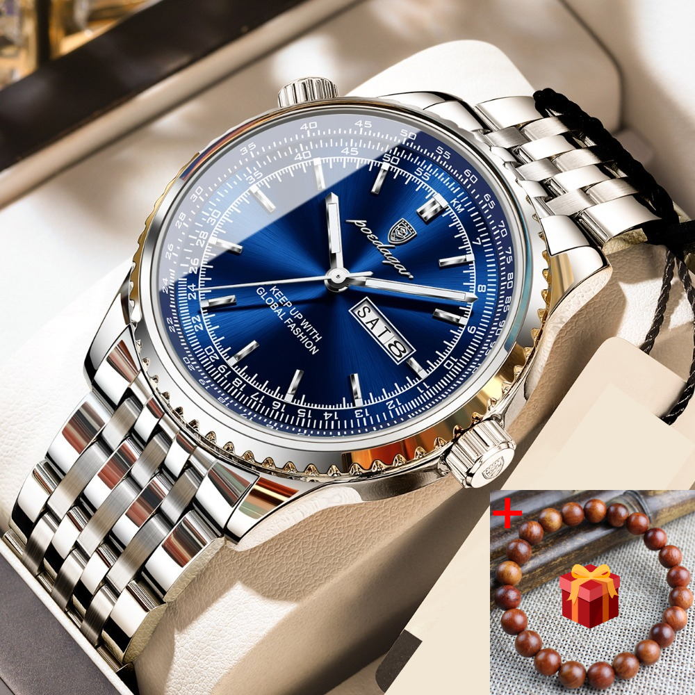 Image of Fashionable Business Night Watch, Round Men's Watch, Suitable For Husbands And Brothers, Suitable For Holidays, Practical Gifts For And Fathers, Holiday Anniversary Gifts