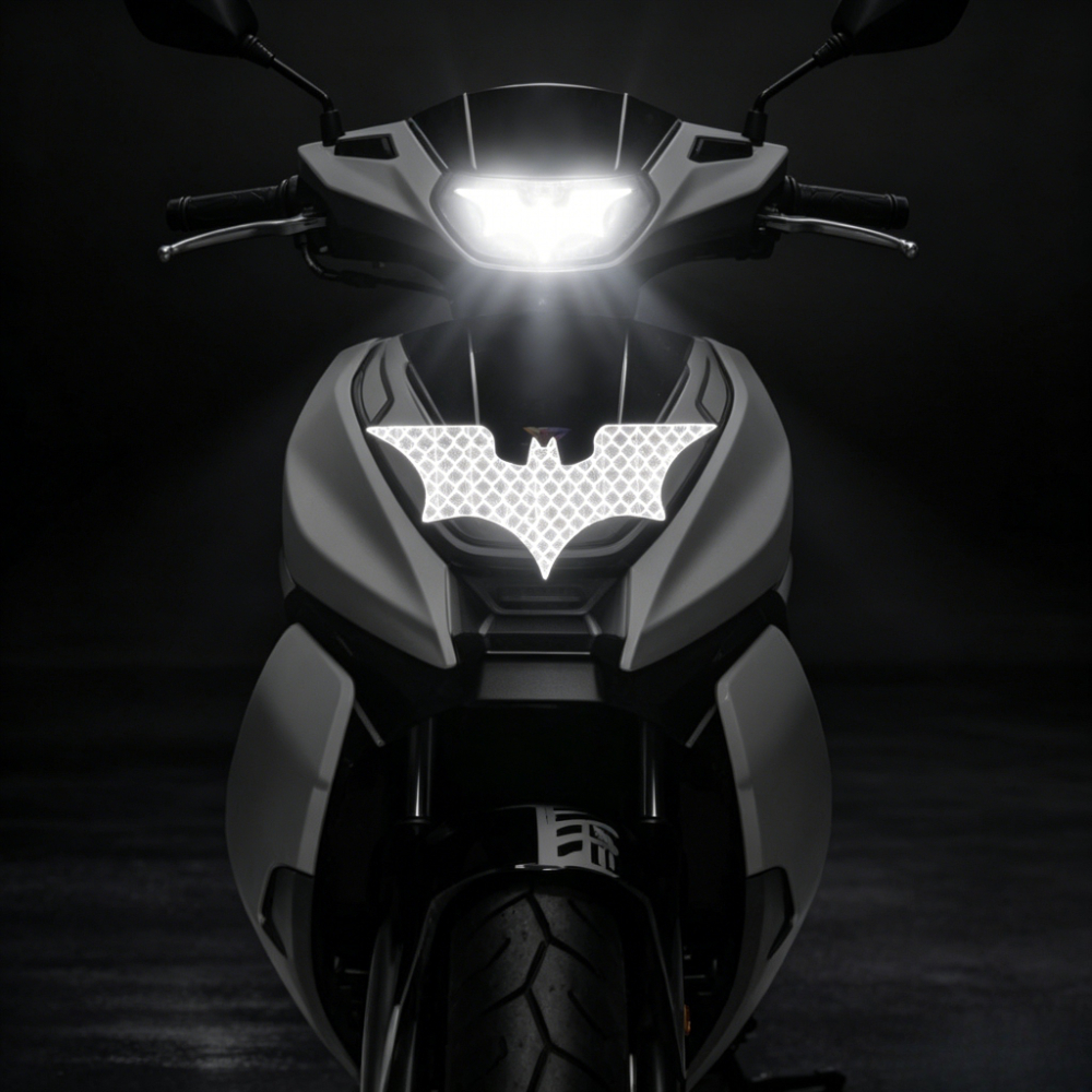 TEMU Batman Reflective Car Sticker, High-visibility Bat Logo Decal For Motorcycles And Electric Bikes, Safety Warning Decorative Sticker